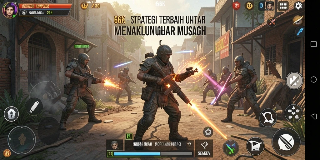 Tampilan gameplay yang mendebarkan dan penuh strategi.