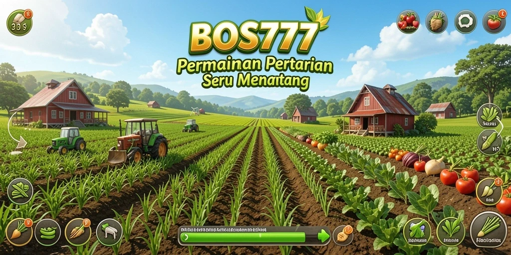 Screenshot menunjukkan gameplay menarik dari BOS777 saat merawat ladang.