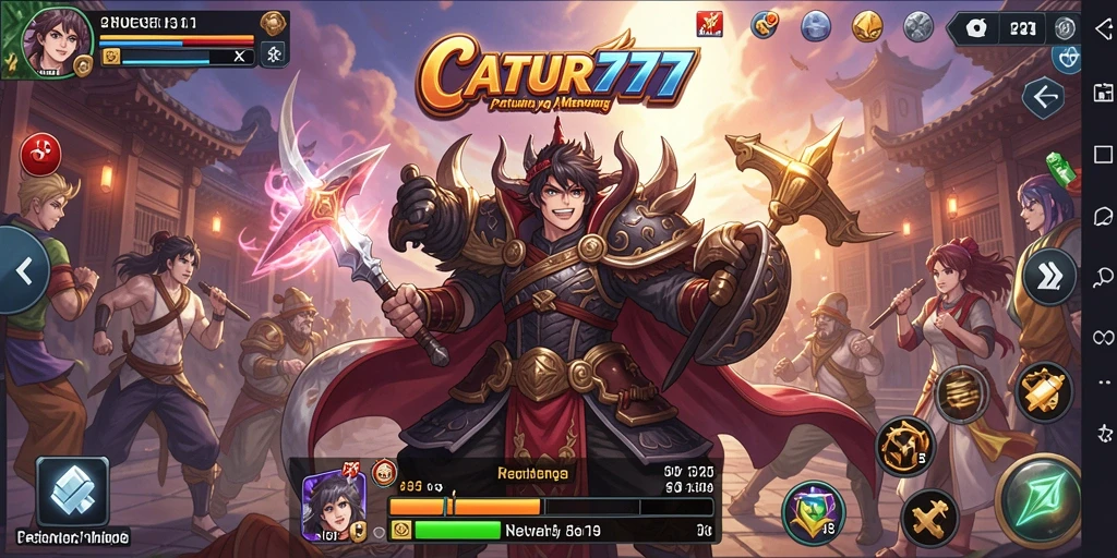 Tampilan menarik gameplay <strong>CATUR777</strong> dengan karakter anime ikonik.