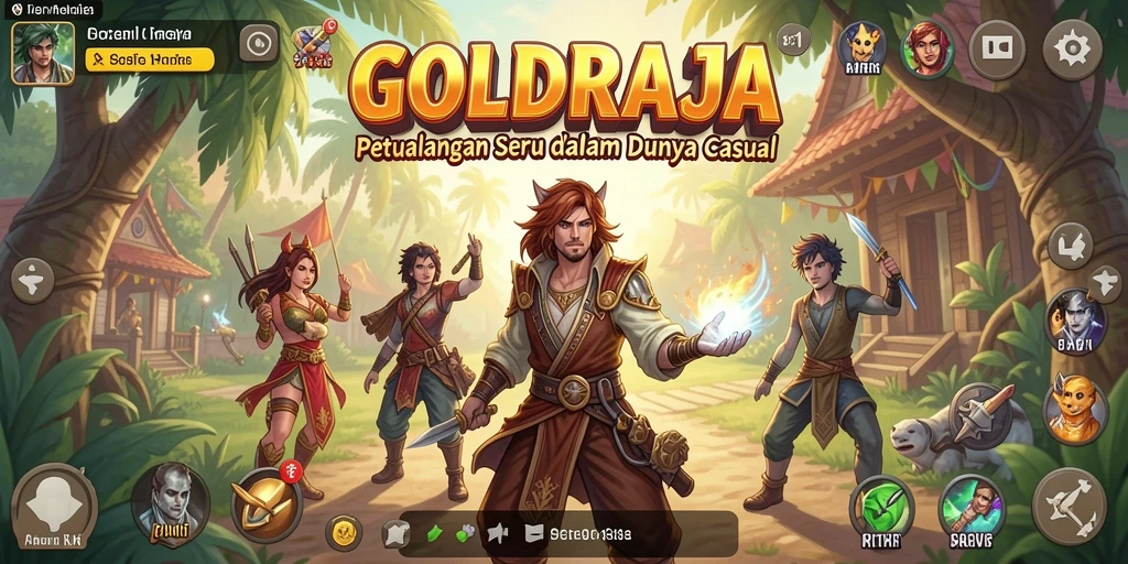 Menampilkan gameplay seru dan penuh warna di GOLDRAJA.