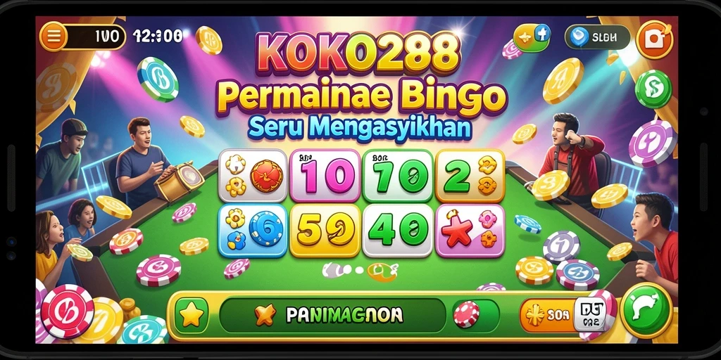Tampilan gameplay seru dari KOKO288 dengan angka-angka dan kartu Bingo.