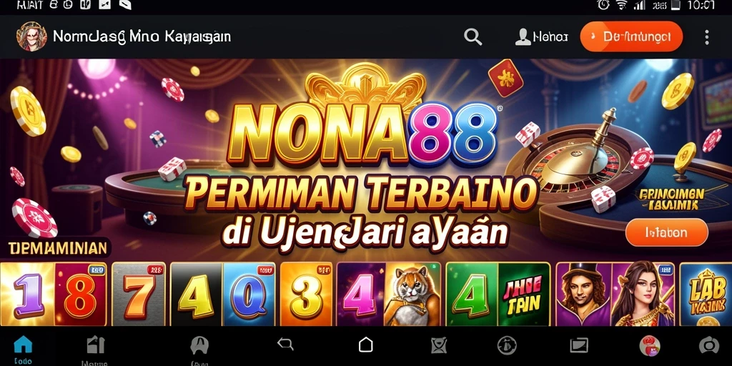 Screenshot gameplay NONA88 menampilkan suasana kasino yang menyenangkan.