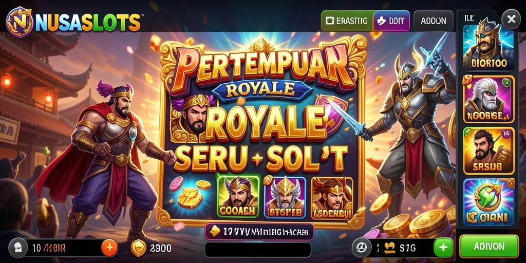 Tampilan gameplay seru di NUSASLOTS dengan elemen Battle Royale.