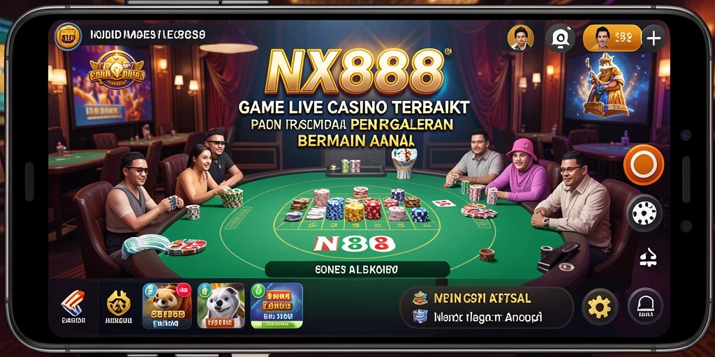 Tampilan gameplay NX888 yang mendebarkan dalam Live Casino.