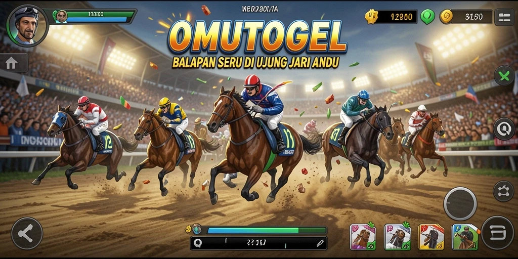 Tangkapan layar gameplay balapan yang seru dan mendebarkan di OMUTOGEL.