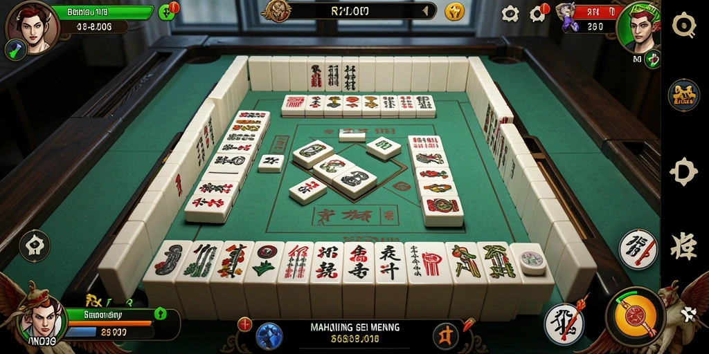 Screenshot gameplay RK77 menunjukkan pengalaman seru bermain Mahjong.