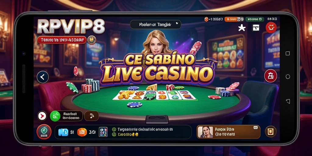 Tampilan menarik dari gameplay Live Casino di RPVIP8.