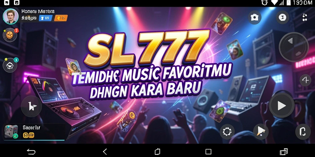 Tampilan gameplay SL777 yang menampilkan pengalaman musik yang interaktif.