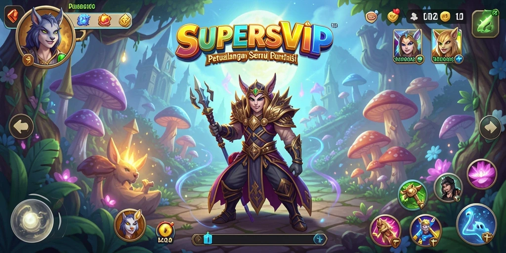 Screenshot gameplay SUPERSVIP menampilkan petualangan seru dan grafis yang memukau.
